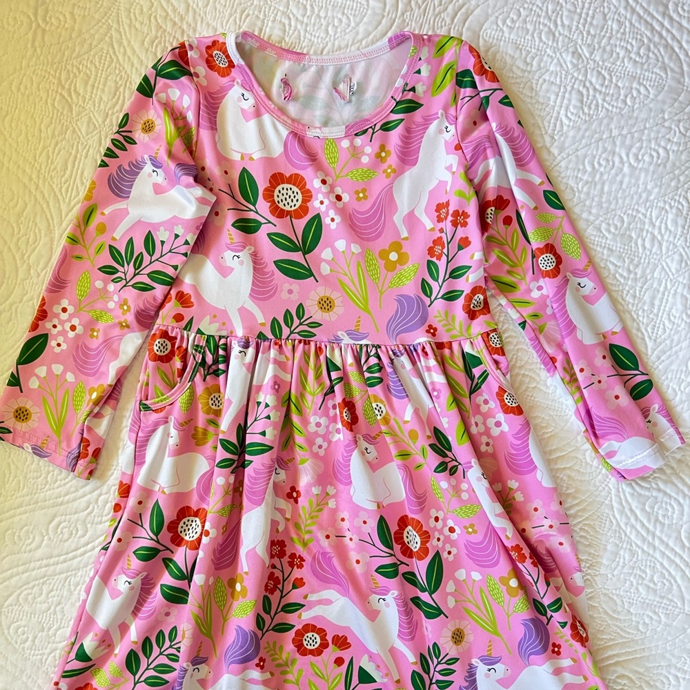 Girls Unicorn 🦄 long sleeve dress